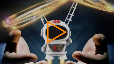 Літаючий космонавт на ручному керуванні